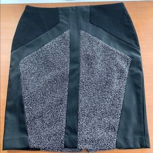 Gorgeous faux leather and tweed pencil skirt